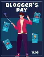 Bloggers Day Card vector