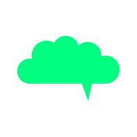 Dialog cloud on white background vector