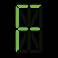 Simple illustration of digital letter or symbol Electronic figure of letter F vector