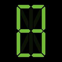 Simple illustration of digital number. Electronic figure of number eight vector