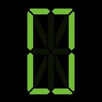 Simple illustration of digital number. Electronic figure of number zero vector