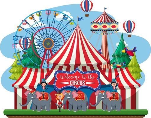 Circus dome at amusement park
