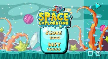 A Game Template Galaxy Space Scene vector