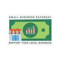 Illustration small business saturday vector