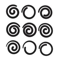 hand drawn doodle spiral illustration vector