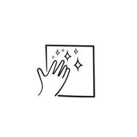 hand drawn clean surface illustration icon doodle style vector