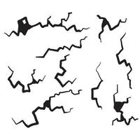 dibujado a mano doodle elemento de ilustración de grieta con vector de estilo de arte de dibujos animados