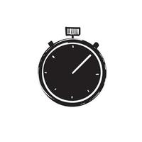 doodle Stopwatch timer icon vector flat design