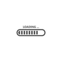 simple loading process icon on white background vector