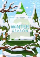 Winter Season Typographic Poster vector