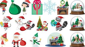 Isolated Christmas Objects And Elements Set vector