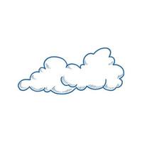 Hand drawn cloud. Doodle style. vector