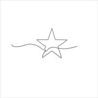 hand draw doodle stars illustration in continuous line arts style vector