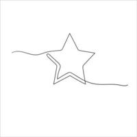 Dibujar a mano doodle estrellas ilustración en vector de estilo de artes de línea continua
