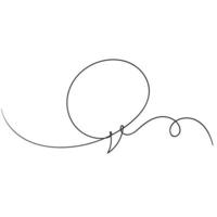 hand drawn bubble talk illustration in continuous line art style vector