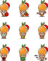 vector cartoon character cute tamarind spice mascot costume set christmas bundle