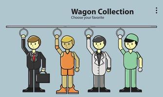 character modern cartoon flat icon uniform collection illustration group set background wallpaper cute man woman people answer doctor human icon set material occupation banner job worker female vector