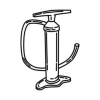 Hand Air Pump Icon. Doodle Hand Drawn or Outline Icon Style vector