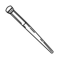 Concealer Brush Icon. Doodle Hand Drawn or Outline Icon Style vector