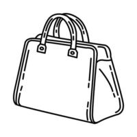 icono de bolso. Doodle dibujado a mano o estilo de icono de contorno vector