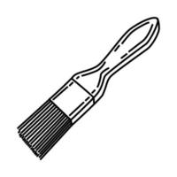 Mask Brush Plastic Handle Icon. Doodle Hand Drawn or Outline Icon Style vector