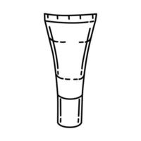 icono de crema refrescante. Doodle dibujado a mano o estilo de icono de contorno vector