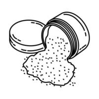 Setting Powder Icon. Doodle Hand Drawn or Outline Icon Style vector