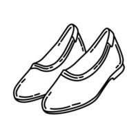 icono de zapatos. Doodle dibujado a mano o estilo de icono de contorno vector