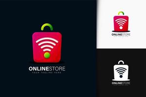 Online store logo design vector