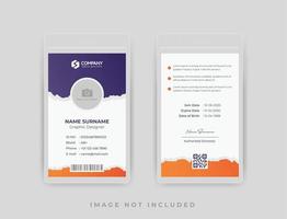 plantilla de diseño de tarjeta de identidad empresarial minimalista vector