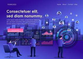 network analytic web developer vector