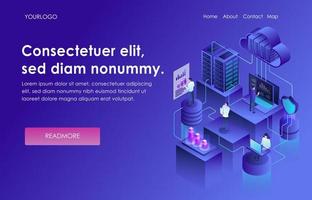 empresa de desarrollo de seguridad y alojamiento web en la nube o servidor vector