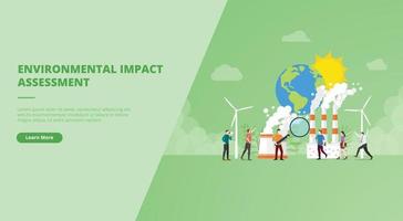 eia environmental impact analysis concept for website landing homepage template banner or slide presentation vector