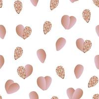 seamless cute hand draw  glitter elements from heart shape  pattern background vector