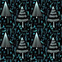 Christmas background party celebration vector seamless pattern stylized Christmas trees with candy gifts and sparklers. Wallpaper for wrapping paper, invitations, paper and cards, website backgrounds.