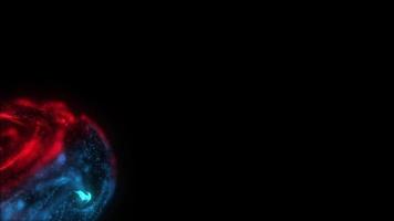vackra blå och röda partiklar flytande design bakgrund video animation hd gratis video