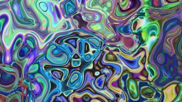 Fondo líquido luminoso con textura multicolor abstracto video