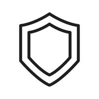 escudo seguridad icono vector línea para web, presentación, logotipo, símbolo de icono