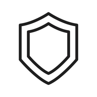 Shield Security Icon vector Line for web, presentation, logo, Icon Symbol