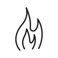 línea de vector de icono de científico de fuego para web, presentación, logotipo, símbolo de icono