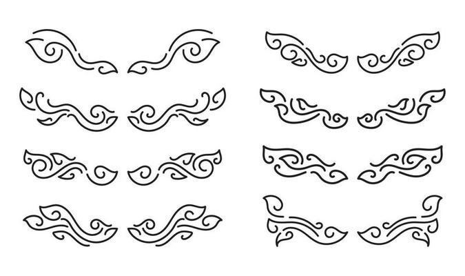 Borders Elements Set Collection, ornament Vector