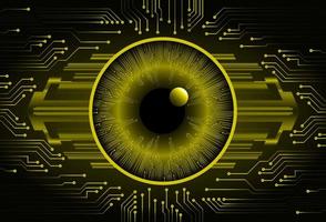 eye cyber circuit future technology concept background vector