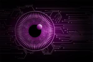 eye cyber circuit future technology concept background vector