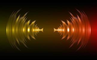 Sound waves oscillating dark light vector