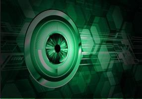 eye cyber circuit future technology concept background vector