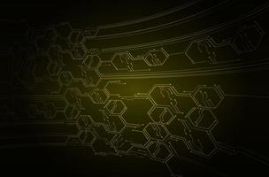 Fondo de concepto de tecnología futura de circuito cibernético vector