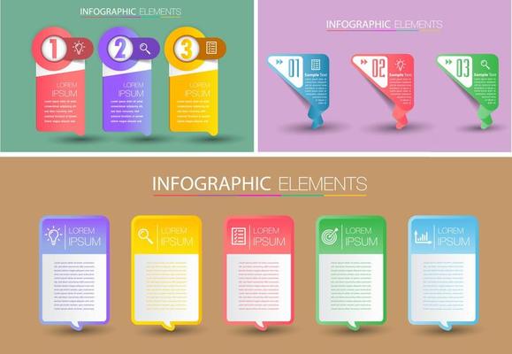 xmodern text box template, infographics banner