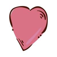 cute heart love isolated icon vector