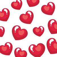 background of cute hearts icons vector