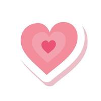 cute hearts love isolated icon vector